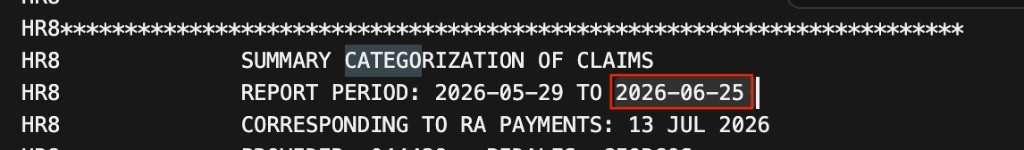 Remittance report period from May 29 to June 25, 2026, with the cycle end date highlighted